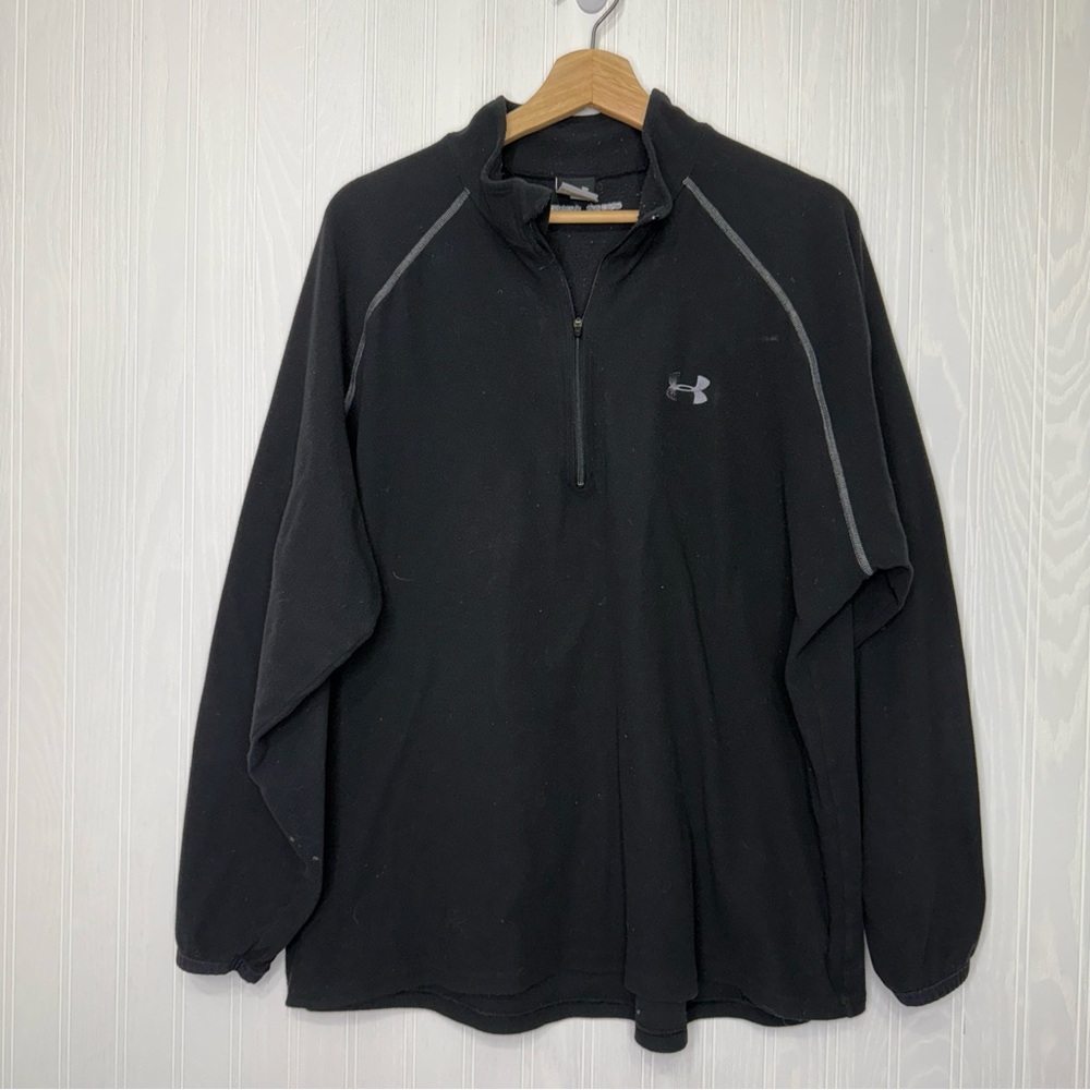 Under Armour black fleece 1/4 zip jacket size XL